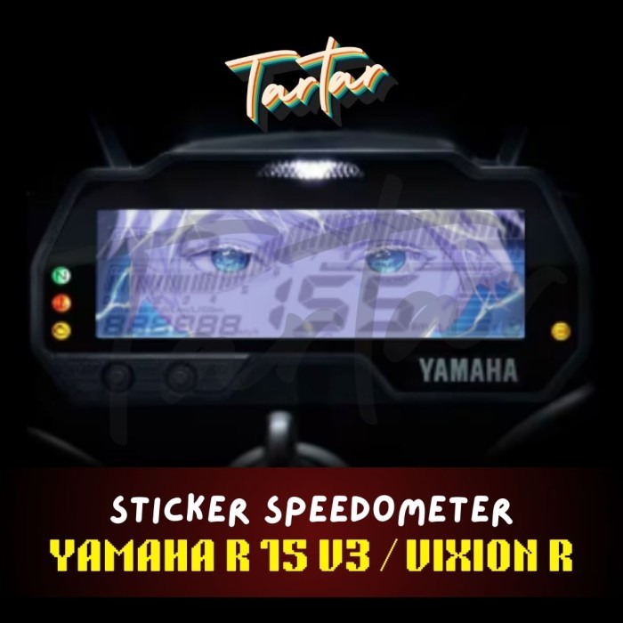STICKER STIKER SPIDO / SPEEDOMETER TRANSPARANT ANIME R15 V3 / VIXION R