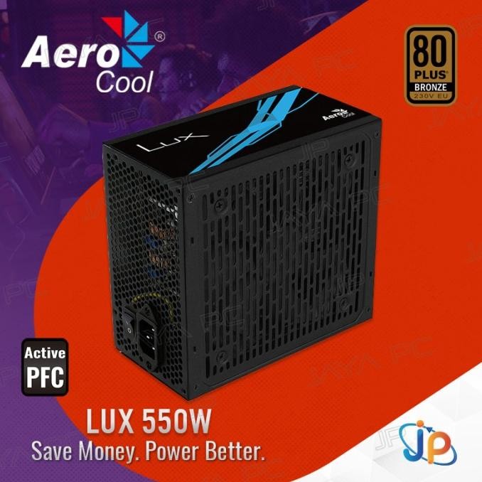 Aerocool LUX 550Watt PSU/ Power Supply 550 W 80+ Bronze