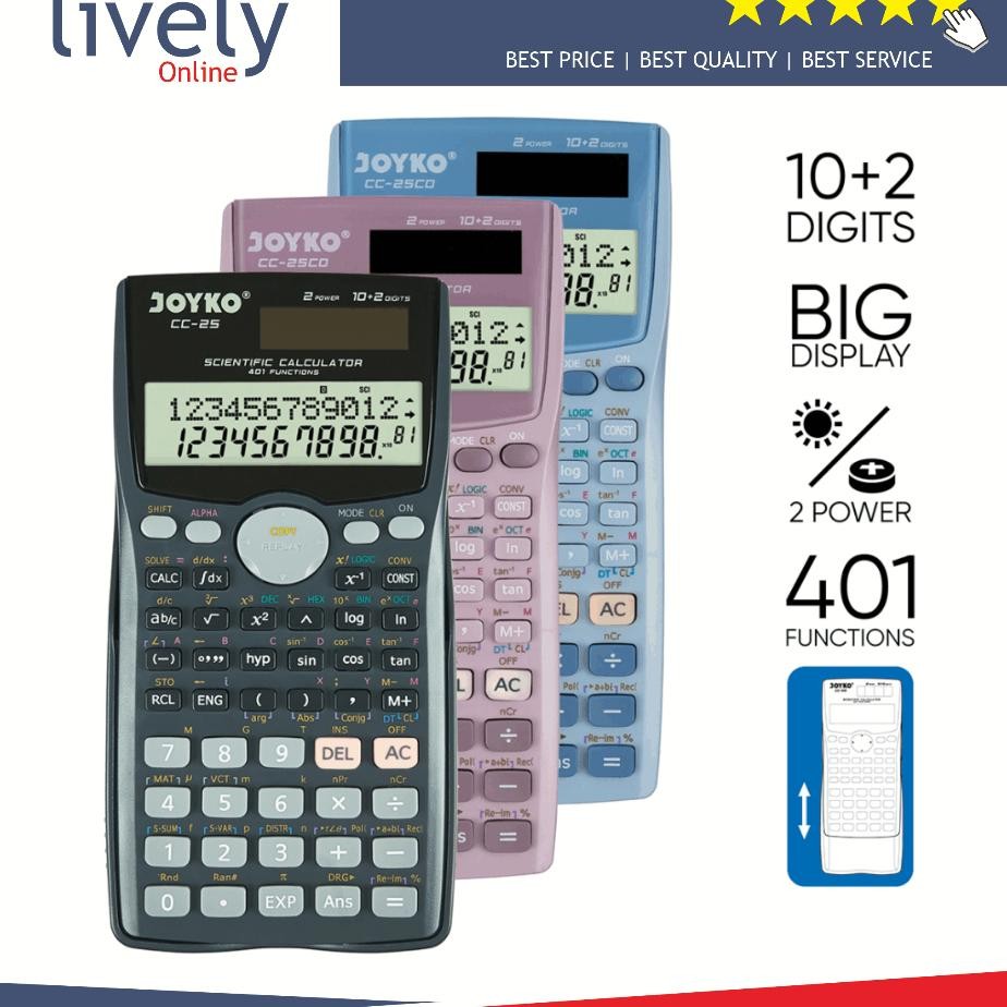 

Calculator Kalkulator Joyko Cc-25 Scientific 401 Functions Ilah