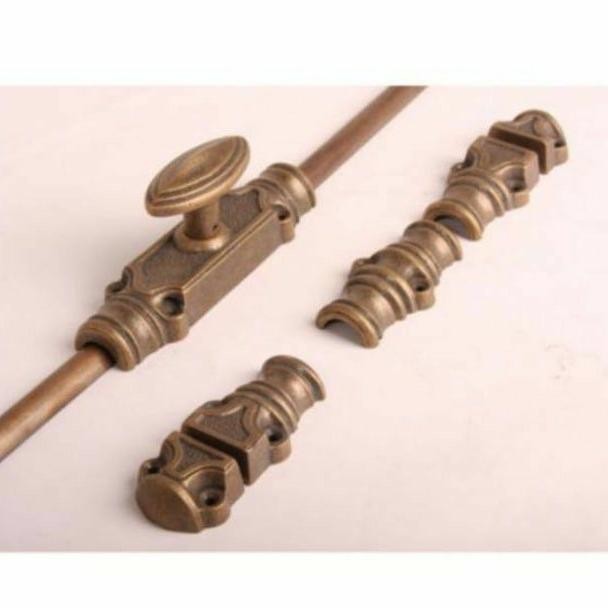 Grendel Espanyolet Kuningan Solid Grendel Batavia Kuno Sedekan Pintu