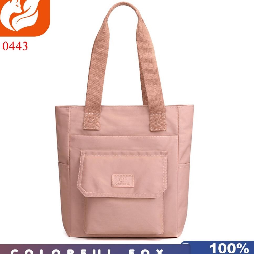 Colorful Fox - Tote Bag Colorful Fox 0443 Nilon Waterproof Tas Kuliah Tas Wanita Tas