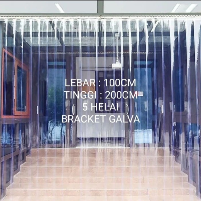 TIRAI PVC PLASTIK TRANSPARAN (TINGGAL PASANG)