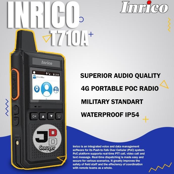 HT POC Inrico T710A Wifi 4G LTE GPS Military Standard Radio ORI T710