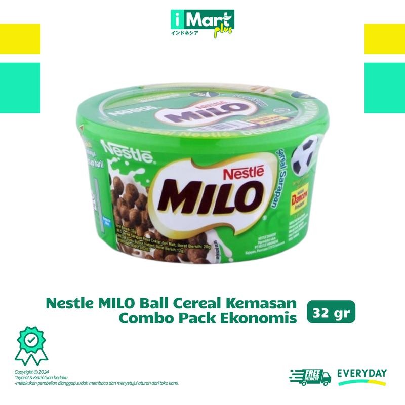 

Kombinasi Penuh Kenikmatan MIlo Balls Cereal 32gr Kemasan Combo Pack dari Nestle - Food, Granola Cokelat Makanan Sereal Susu Gandum Oatmeal Oat Diet Kelapa