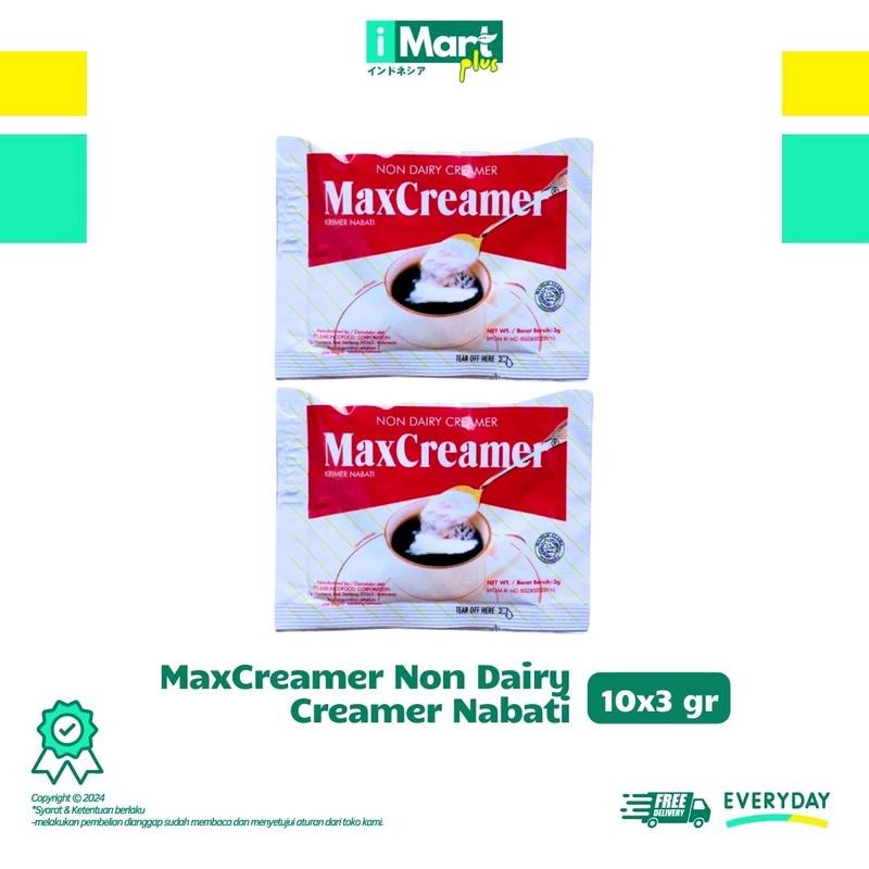 

MaxCreamer Kemasan Sachet 10x3gr - Krim Nabati Premium Tanpa Susu - Baking Bahan Gula Non Dairy Coklat