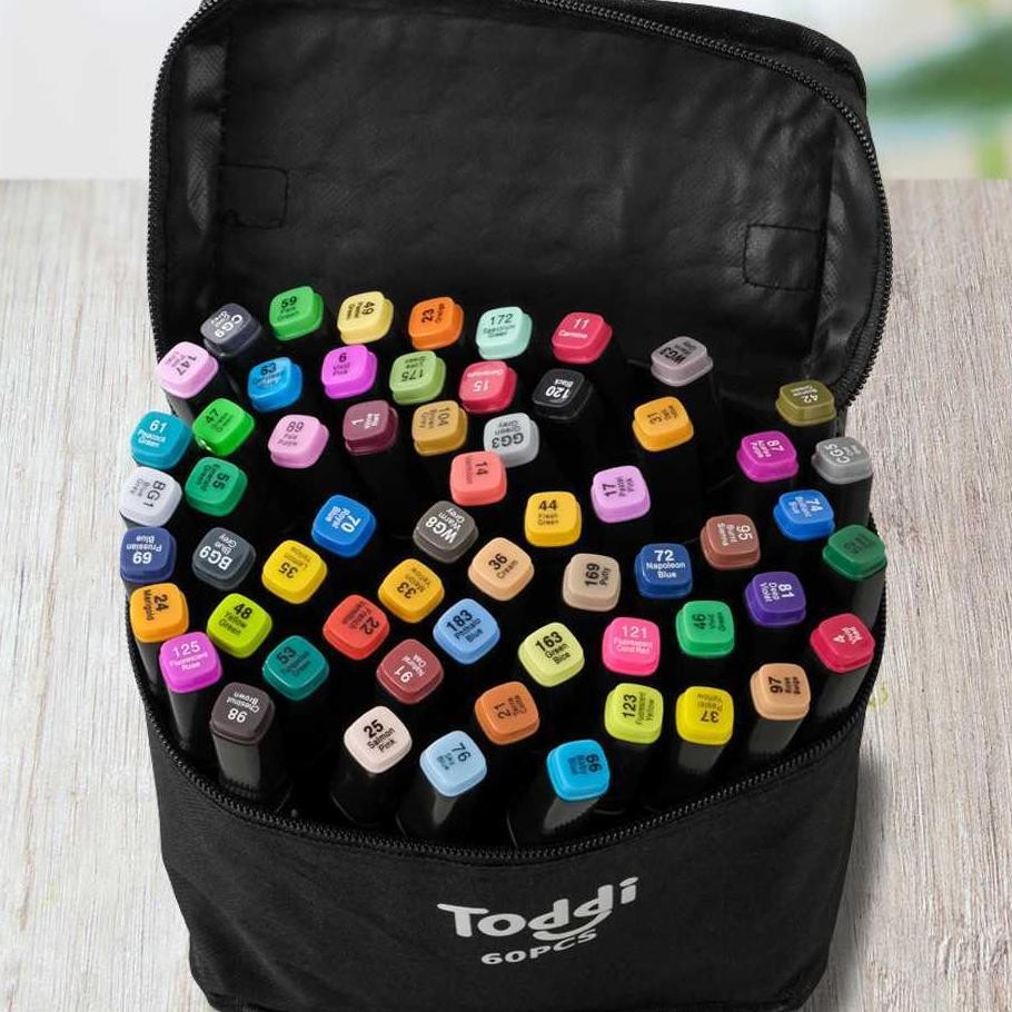 

Spidol Dual Side Fine Art Brush Art Marker Set Toddi