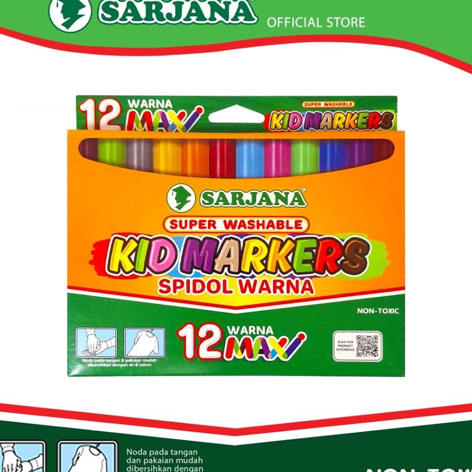 

Sarjana Kid Markers 12 Warna (Spidol Warna)