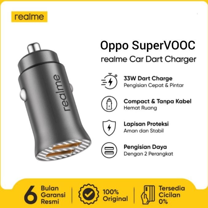 Realme Car Dart Charger 33W OPPO Car Charger 33W SUPERVOOC ORIGINAl