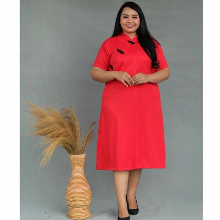 Lellay - Dress Cheongsam Baju Imlek Super Jumbo Big Size Xl - 4Xl - Utr