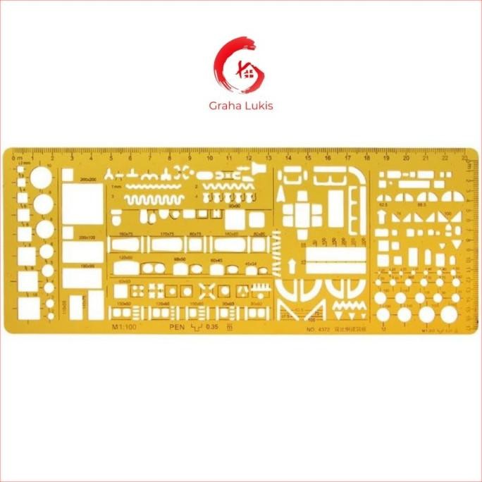 

Penggaris Mal Arsitek Template (4372) 1:100 & 1:200 TPA