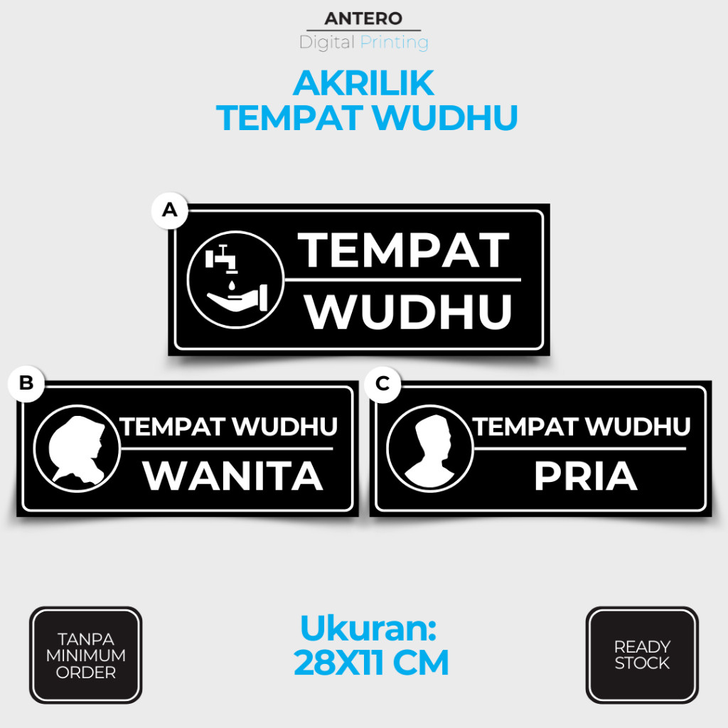 

AKRILIK TEMPAT WUDHU | AKRILIK PETUNJUK TEMPAT WUDHU | Petunjuk Label Acrylic Tempel