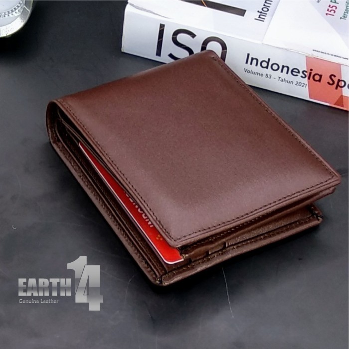 terbaik Dompet Kulit Pria 3D - Dompet Kulit Pria - Dompet Garut - Dompet Asli - Cokelat DA241