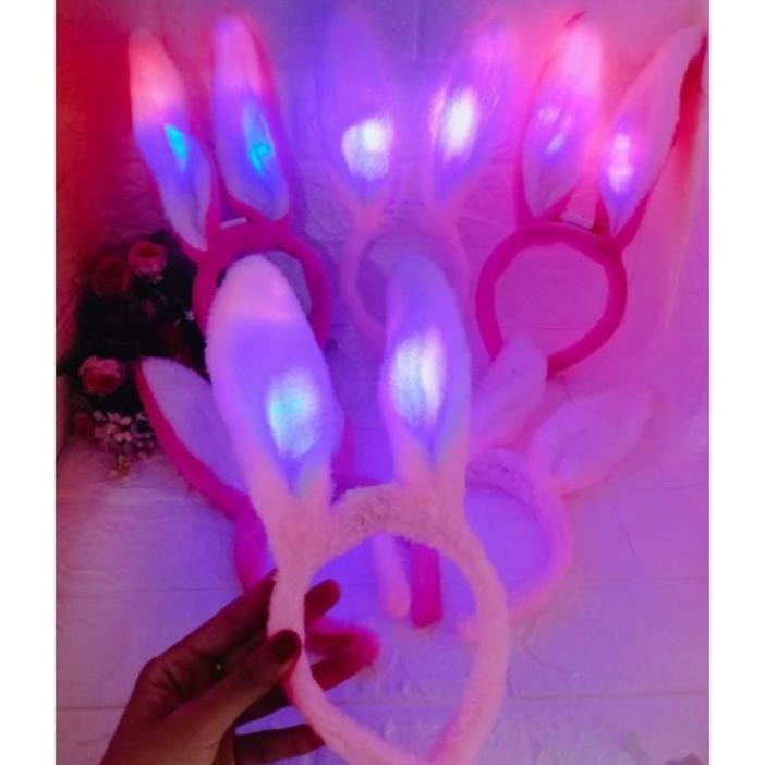 Bando Bunny Led Isi 6 Pcs Bando Kuping Kelinci Led Setengah Lusin