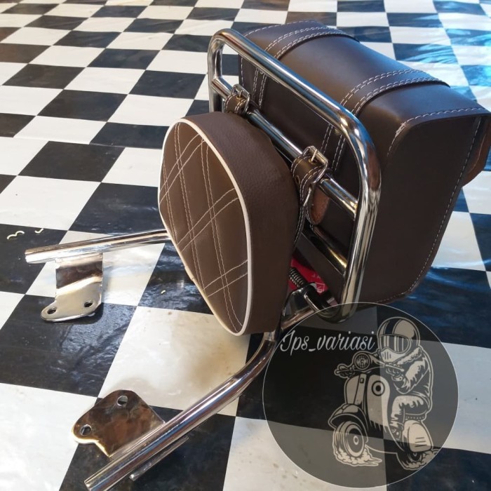 Back Rack Scoopy/Sandaran Scoopy Bantalan Plus Tas Scoopy Model Klasik