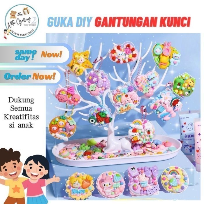 

505pcs Gantungan Kunci Akrilik Set artu Stiker Mainan Anak Perempuan