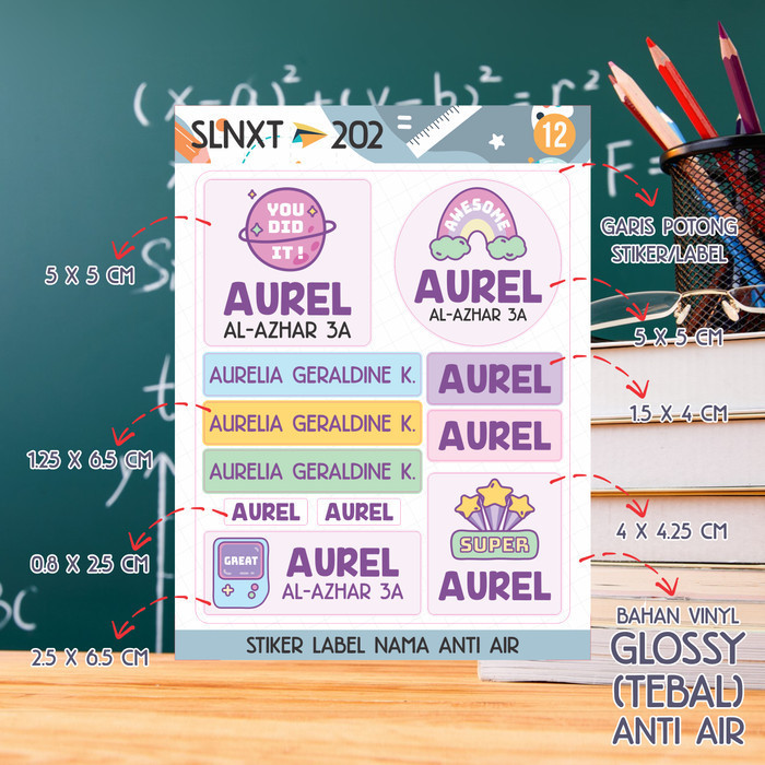

Stiker Label Nama Anak Buku Botol Minum Lunch Box Sepatu SLNXT-202