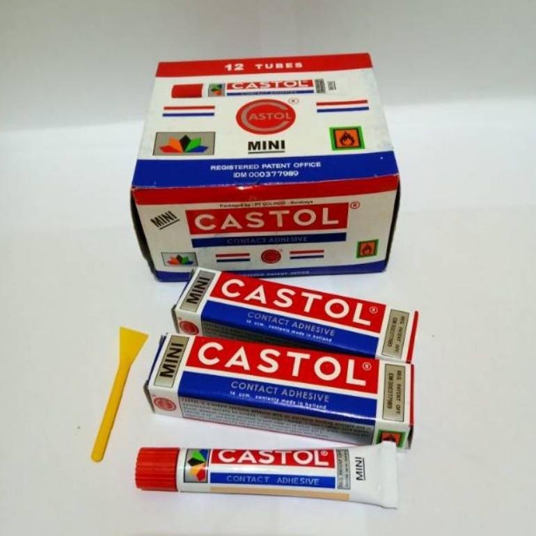 

Terlaris (1 Lusin / 12 Pcs) Lem Castol Mini 14Cc - Lem Karet Lem Sepatu Dll