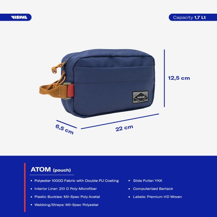 Pouch Atom - Visval - Doppkit - Black - Storage Bag