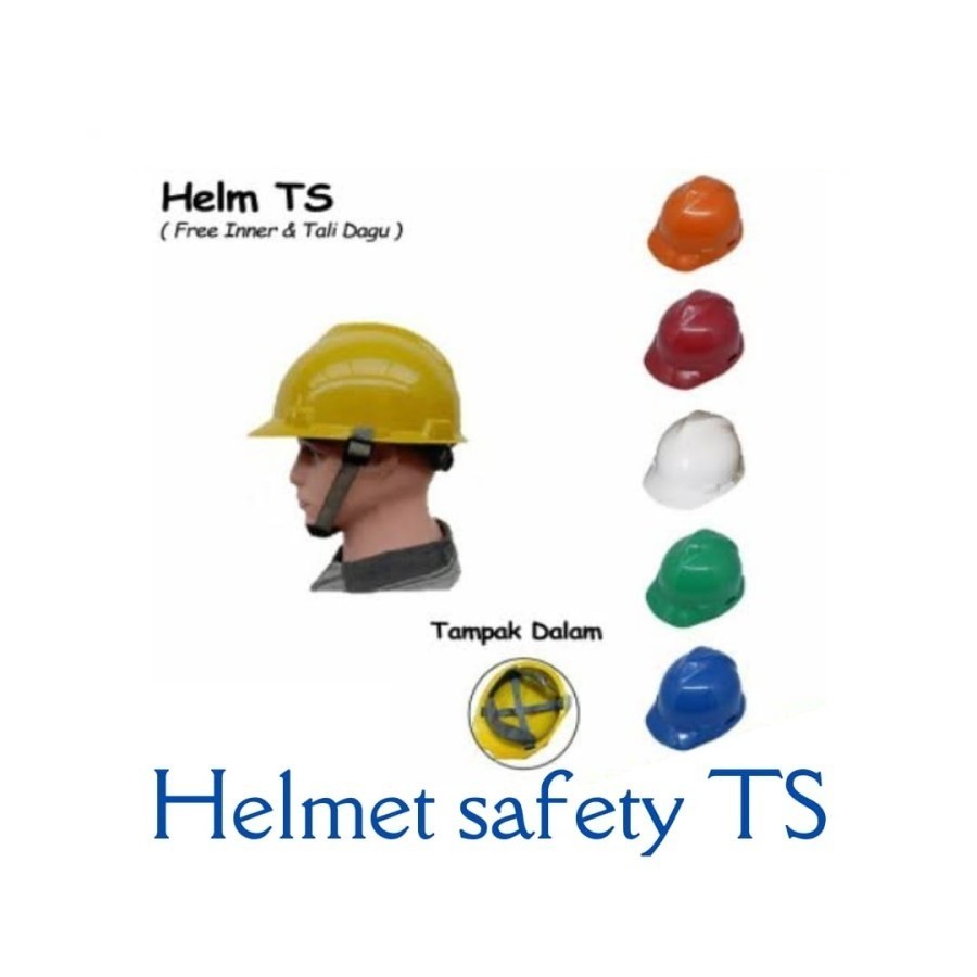 Helm Proyek Helm Proyek Safety TS Inner Biasa + Tali Dagu Komplit / Helm Proyek