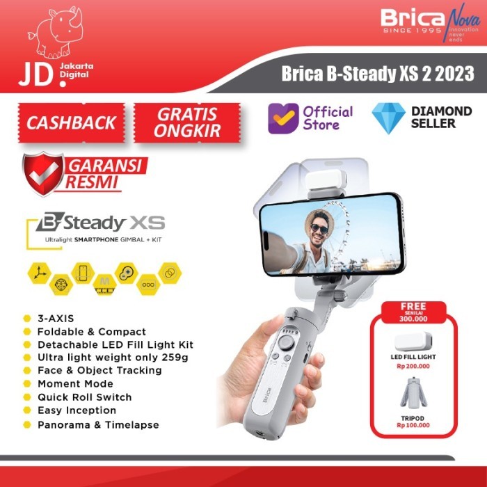 Brica B-Steady Xs 2 3-Axis Gimbal Smartphone - Brica Bsteady Xs2