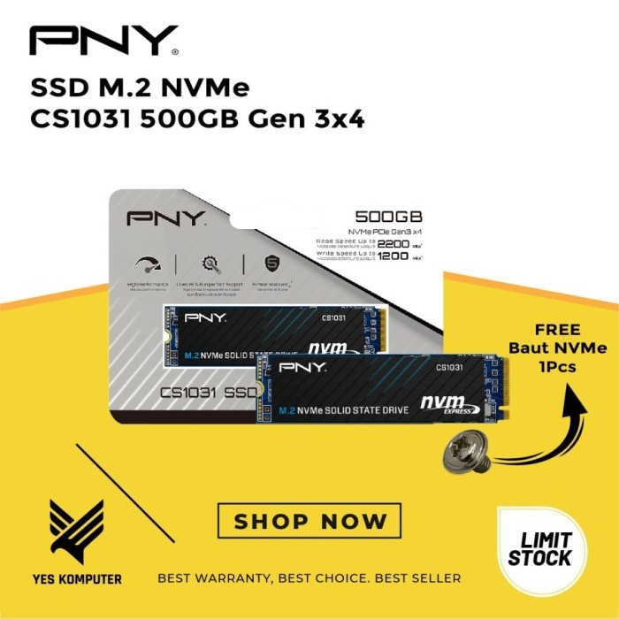 PNY SSD NVME CS1031- 1TB (GEN 3X)