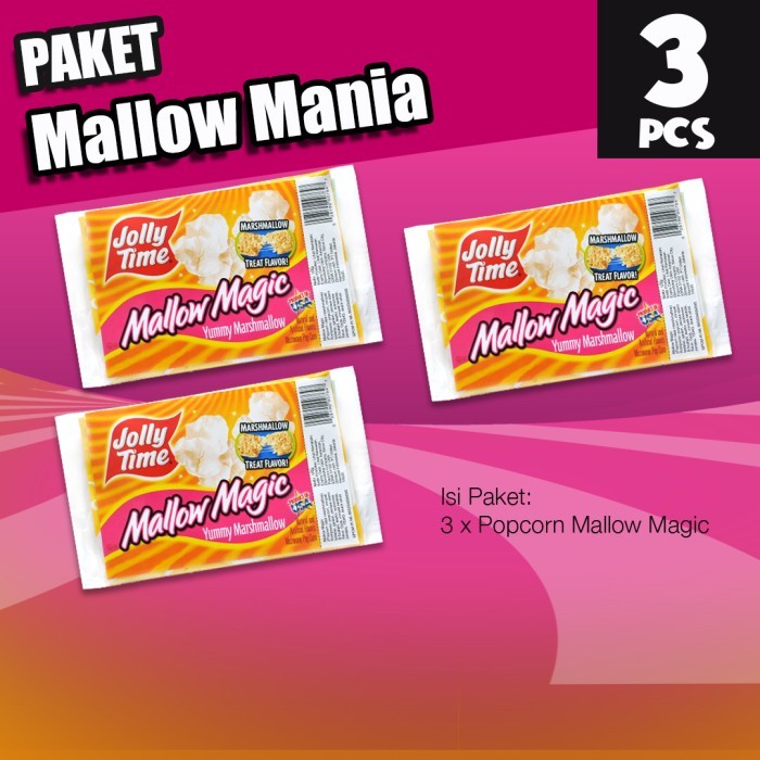 

Paket Mallow Mania (3MM) - Jolly Time Microwave Popcorn