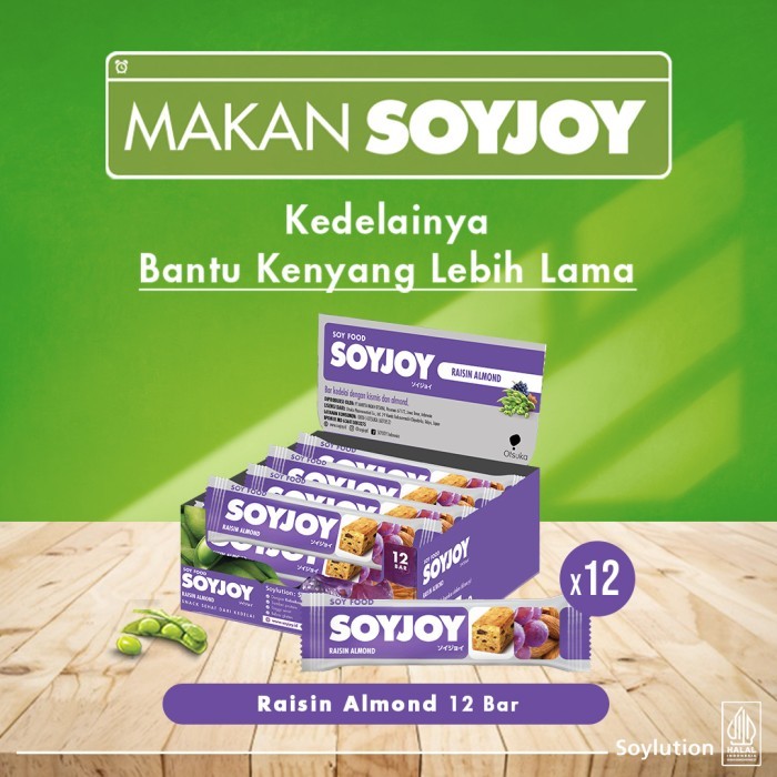 

SOYJOY RAISIN ALMOND 1 Box Isi 12