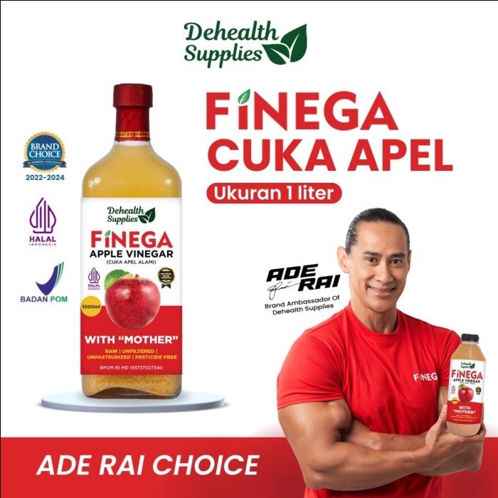 

FINEGA CUKA APEL 1000ml Kemasan Kaca