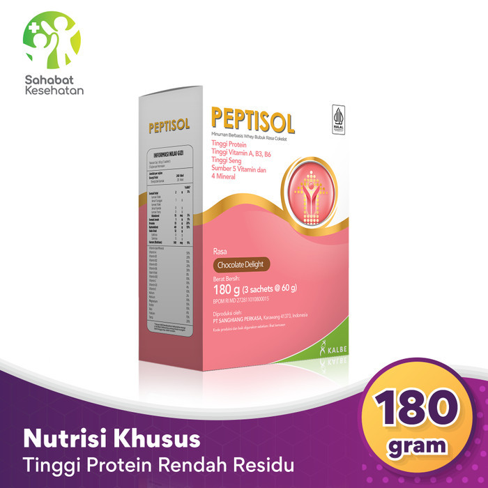 

Peptisol 185 gram - Nutrisi Tinggi Protein