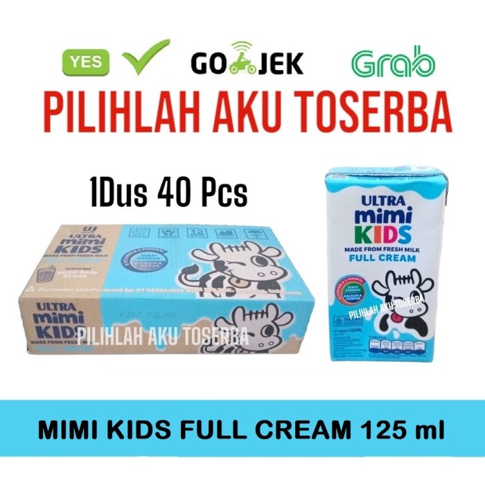 

Susu Ultra Mimi Kids (Full Cream) - 125 ml (1 DUS ISI 40) - GOJEK/GRAB