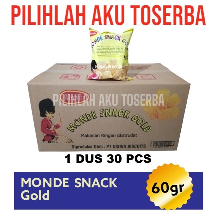 

Monde Serena SNACK GOLD 60 gr - ( HARGA 1 DUS isi 30 )