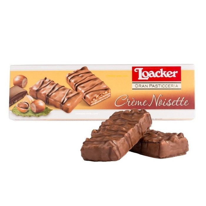 

LOACKER CREME NOISETTE CHOCOLATE HAZELNUT BISCUIT BISKUIT COKLAT 100GR