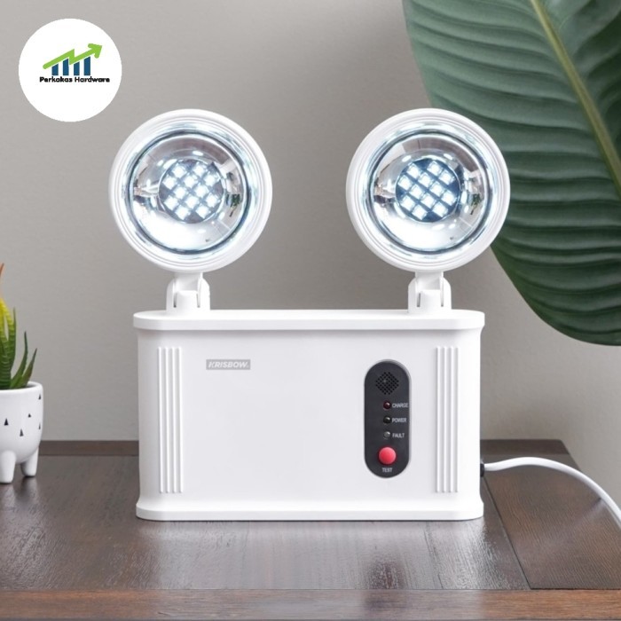 Krisbow Lampu Darurat Twin Spot Led / emergency lamp 2 apot krisbow
