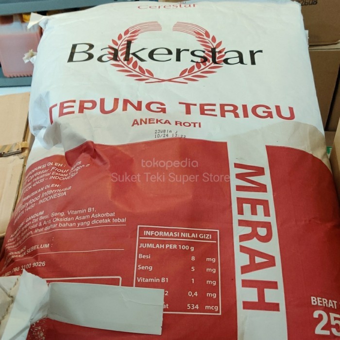 

Bakerstar Merah 25kg Tepung Terigu Protein Tinggi