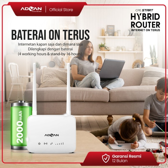 JT-NEW ROUTER ADVAN CPE START HYBRID MODEM + WIFI + ROUTER + 4G LTE