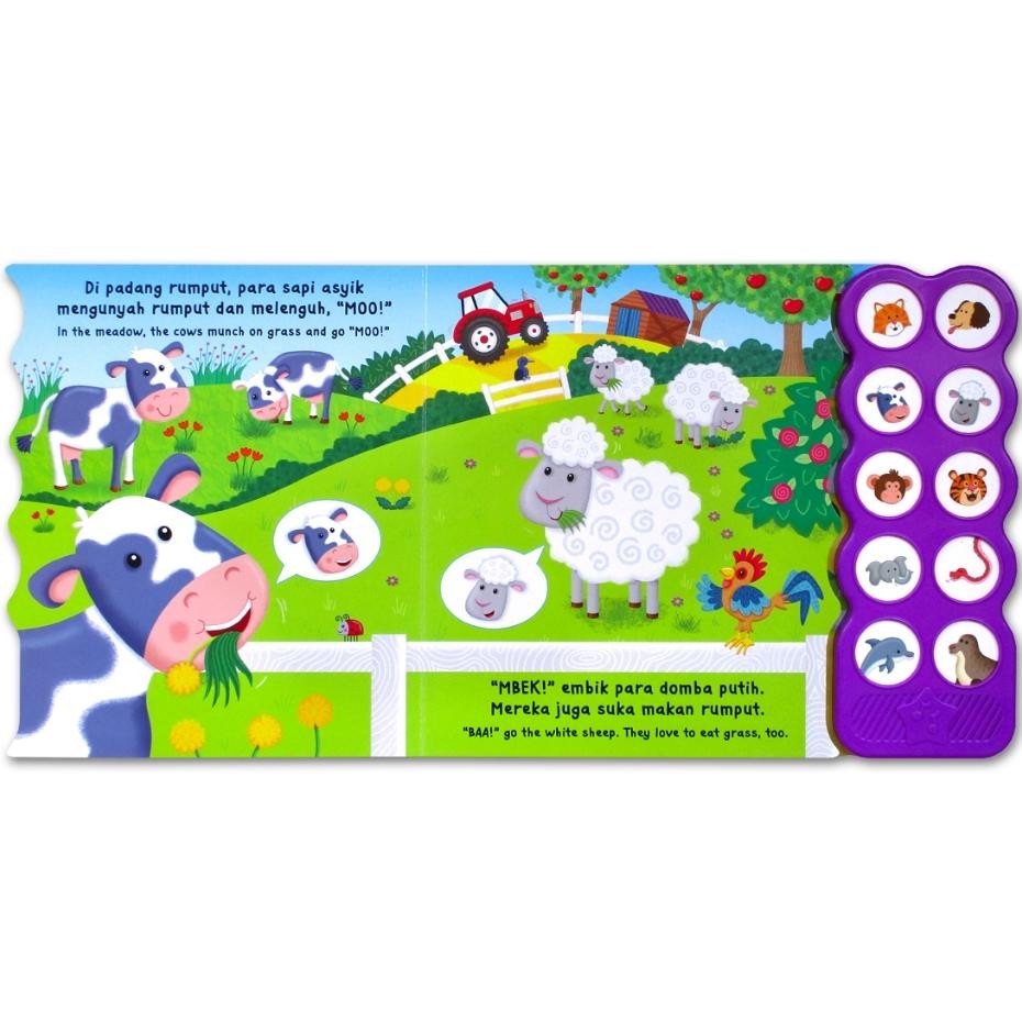 [Ginukginuk] Buku Bersuara 10 Suara (Bilingual: Bahasa Indonesia & Inggris) / Animals Sound Book 10 