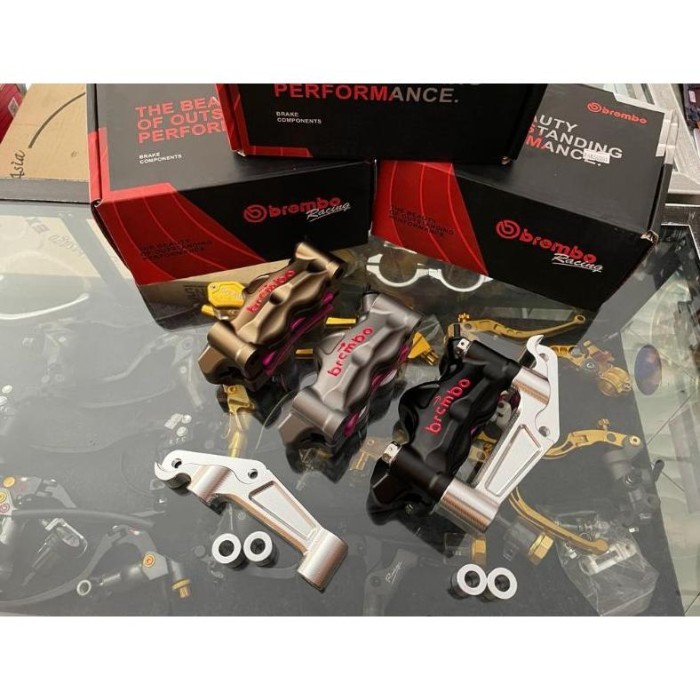 Kaliper Brembo 4 Piston Gp4Rx Brembo M50 Set Breket Ninja R Ss Rr Termurah