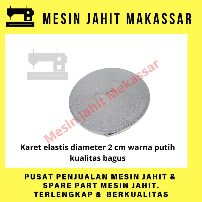 

#@#@#@#@] Original Termurah Karet Elastis Diameter 2 Cm Warna Putih Kualitas Bagus / Karet Celana