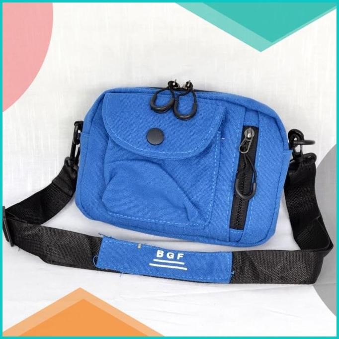Tas selempang BGF kanvas saku depan termurah tas wanita Import 1153 11