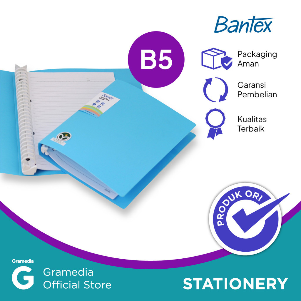 

Bantex Trendy B5 Binder 26 3526 23 Sky Blue Co
