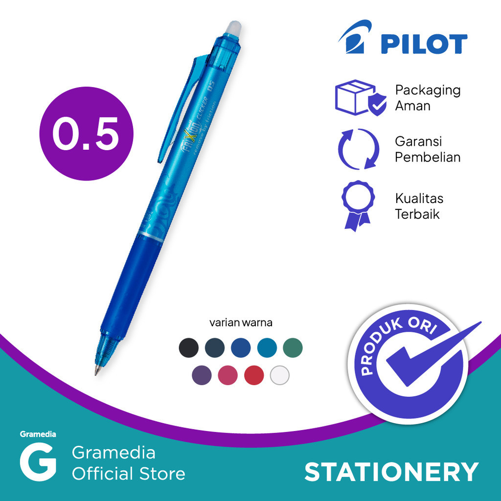 

PILOT BALLPEN FRIXION CLICKER BLRT FR 05 LIGHT BLUE