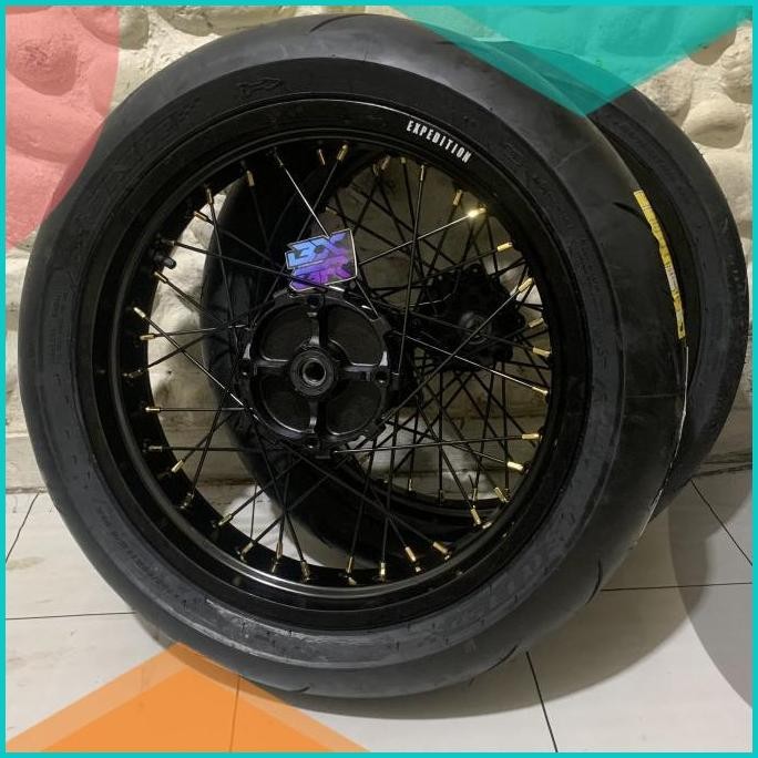 BANSET SUPERMOTO HONDA CRF 150 L BAN DUNLOP SPORTMAX ALPHA JAPAN 11OKT