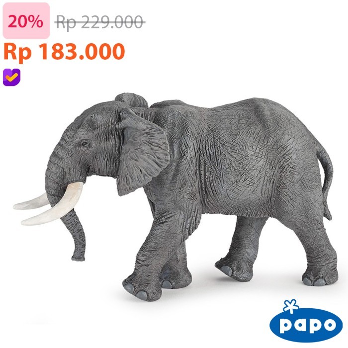 Papo 50192 - African Elephant - Animal Figure