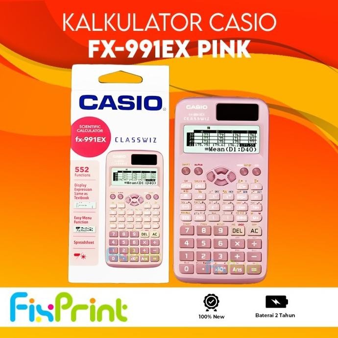 

CASIO FX-991EX - Kalkulator Sekolah/Kuliah Calkulator Ilmiah fx-991 EX Hitam Black Blue Pink Original New Bergaransi Resmi