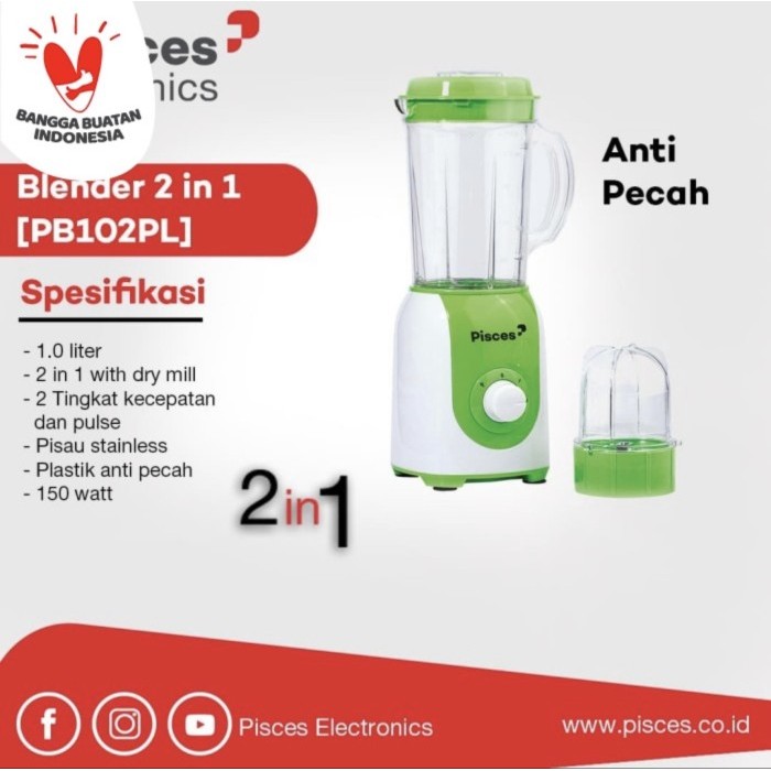 Blender Pisces 1 Liter Pb 102 Pl