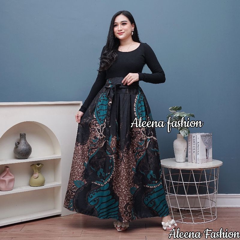 ALEENA - ROK BATIK PANJANG ROK SANTRI ROK UNGGUL JAYA ROK PAYUNG ROK BATIK MUSLIMAH SARUNG WANITA