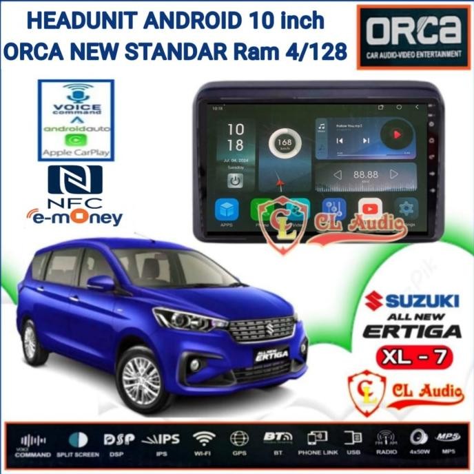 Head Unit Android 10inch ORCA OEM New Ertiga/Suzuki XL7