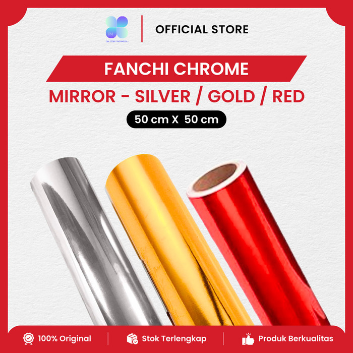 STIKER MIRROR CHROME FANCHI SKOTLET KROM FANCHI LENTUR TAHAN PANAS