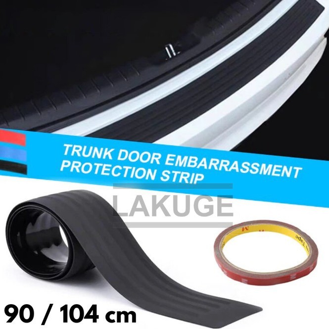 STIKER KARET PELINDUNG BUMPER BAGASI BELAKANG MOBIL 90 & 104CM