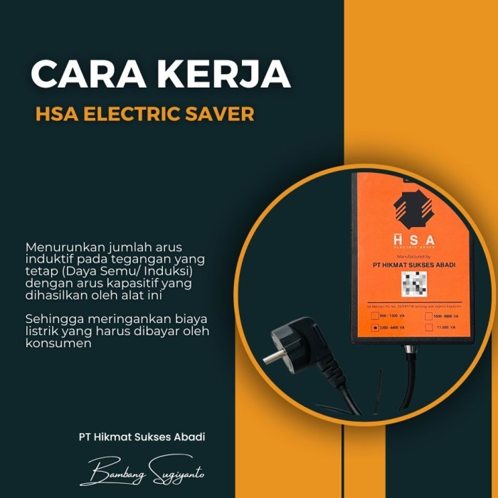 Andoda HSA Electric Saver Penghemat Listrik PT Hikmat Sukses Abadi